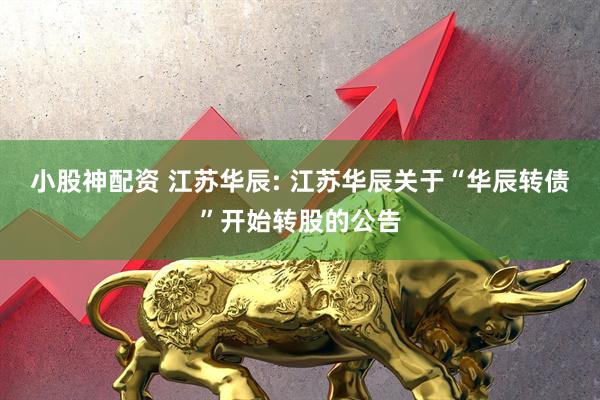 小股神配资 江苏华辰: 江苏华辰关于“华辰转债”开始转股的公告