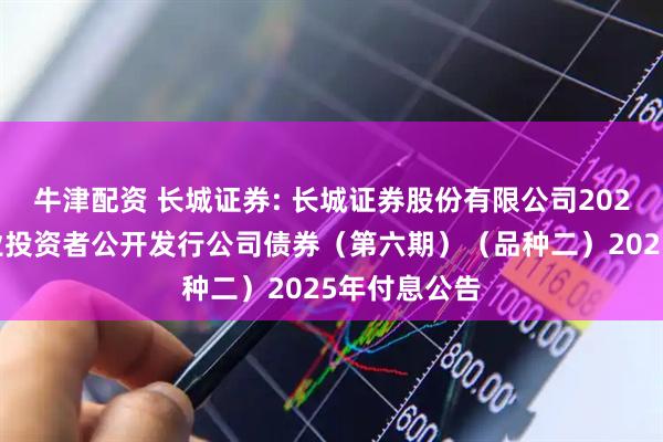 牛津配资 长城证券: 长城证券股份有限公司2023年面向专业投资者公开发行公司债券（第六期）（品种二）2025年付息公告